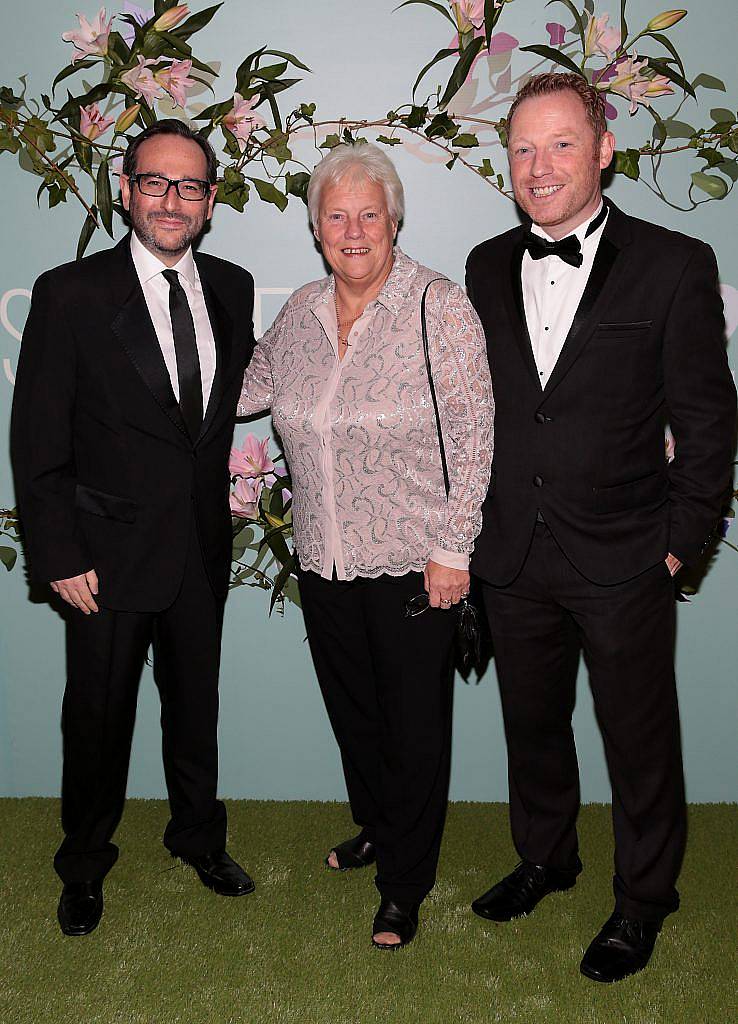 Jeremy Baum, Lesley Grieve and Robert Finn pictured at the Irish Cinema Ball at the Powerscourt Hotel in Enniskerry, Co Wicklow. Photo by Brian McEvoy