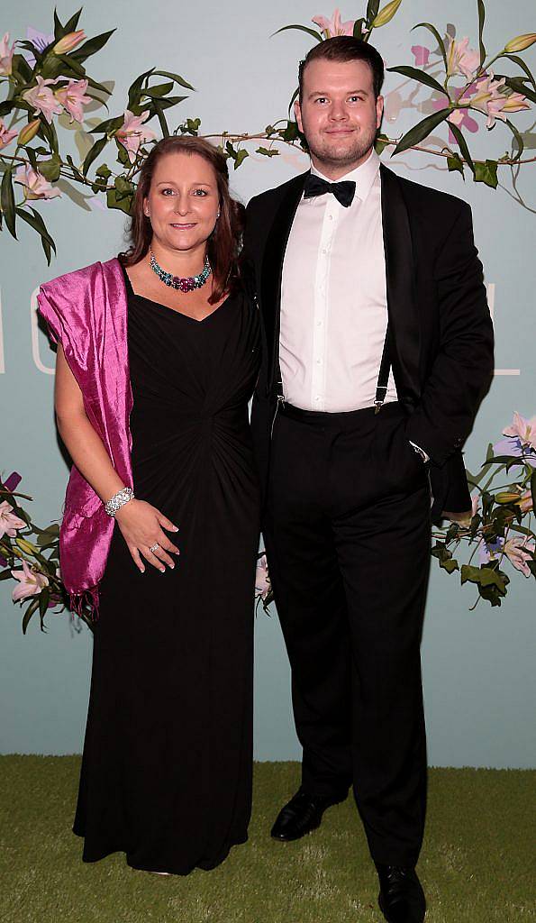 Bridget Reeves and Alfred Curness pictured at the Irish Cinema Ball at the Powerscourt Hotel in Enniskerry, Co Wicklow. Photo by Brian McEvoy