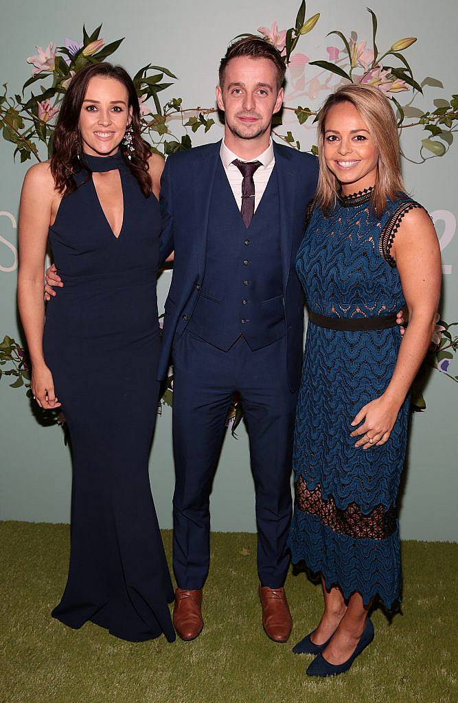 Aoibhinn Stokes, Cormac Doyle and Kara O Connor pictured at the Irish Cinema Ball at the Powerscourt Hotel in Enniskerry, Co Wicklow. Photo by Brian McEvoy