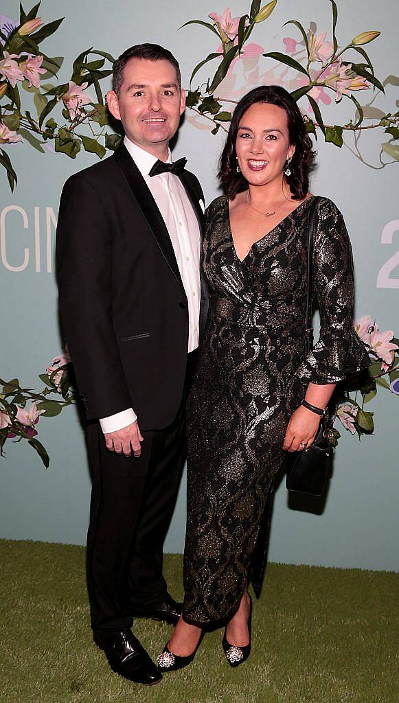 Peter Dooley and Sara Daly pictured at the Irish Cinema Ball at the Powerscourt Hotel in Enniskerry, Co Wicklow. Photo by Brian McEvoy