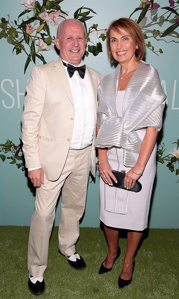 Graham Spurling and Crina Burlau pictured at the Irish Cinema Ball at the Powerscourt Hotel in Enniskerry, Co Wicklow. Photo by Brian McEvoy