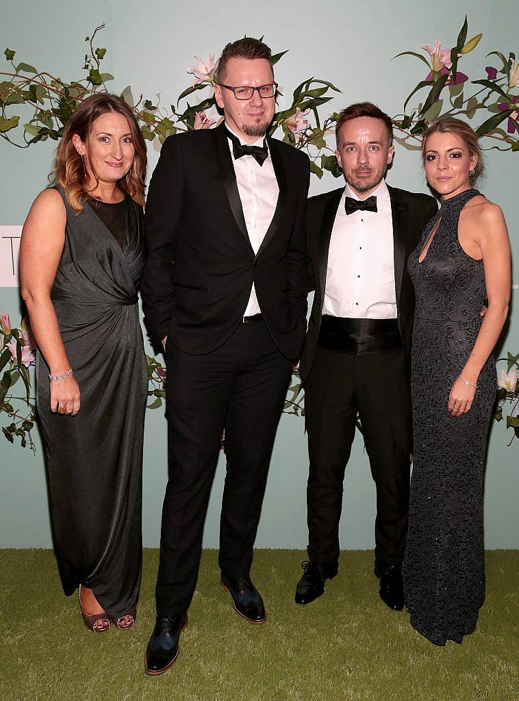 Michelle Albericci, Tomasz Wozniak, George Field and Mairead Donohoe pictured at the Irish Cinema Ball at the Powerscourt Hotel in Enniskerry, Co Wicklow. Photo by Brian McEvoy