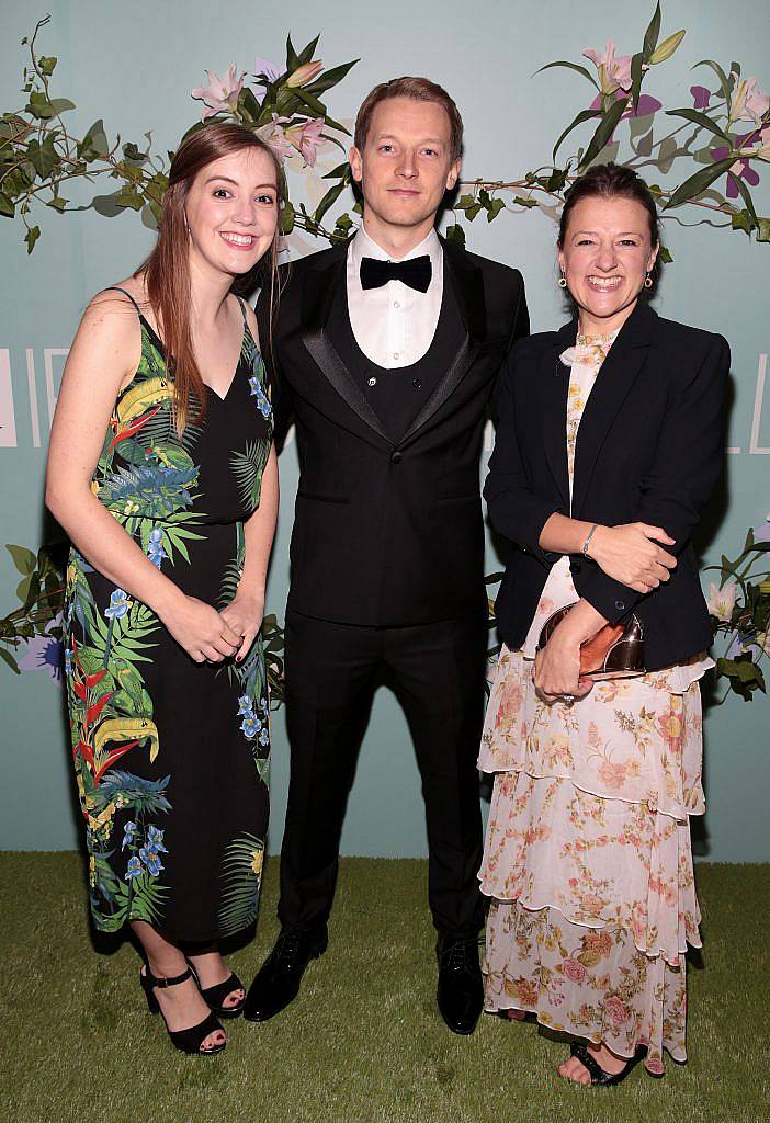 Bryony Forde, Benedict Ransly and Anne Gartside pictured at the Irish Cinema Ball at the Powerscourt Hotel in Enniskerry, Co Wicklow. Photo by Brian McEvoy