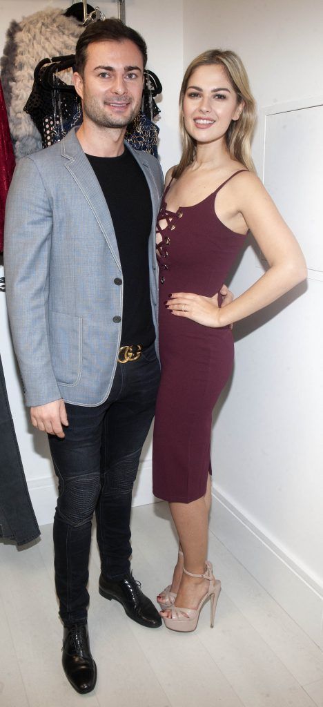 Bogdan Petric and Natalia Petric ictured at the opening of Starla Boutique's new flagship store at 28 South William Street, Dublin. Photo: Patrick O'Leary