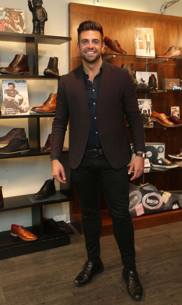 Pictured Karl Bowe at the Base London Customer Event hosted by RTE's Dancing with the Star winner Aidan O Mahony at Genius Exchequer Street Dublin. Photo: Leon Farrell/Photocall Ireland.