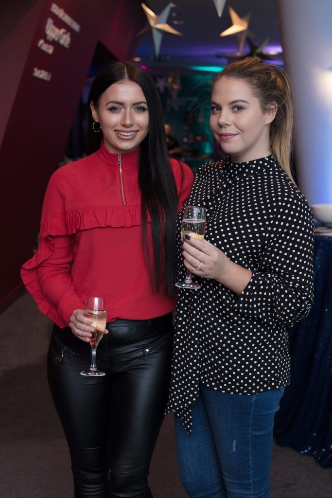 Rachel Martin & Kellie Mastetson pictured on 3rd October 2017 at the exclusive Boots Christmas preview event in the Bord Gais Energy Theatre. Photo: Anthony Woods