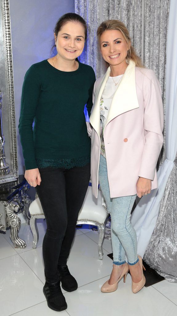 Maria Luca and Olga Daucys at the launch of Beautique Beauty Studio in Fashion City, Ballymount, Dublin. Picture: Brian McEvoy