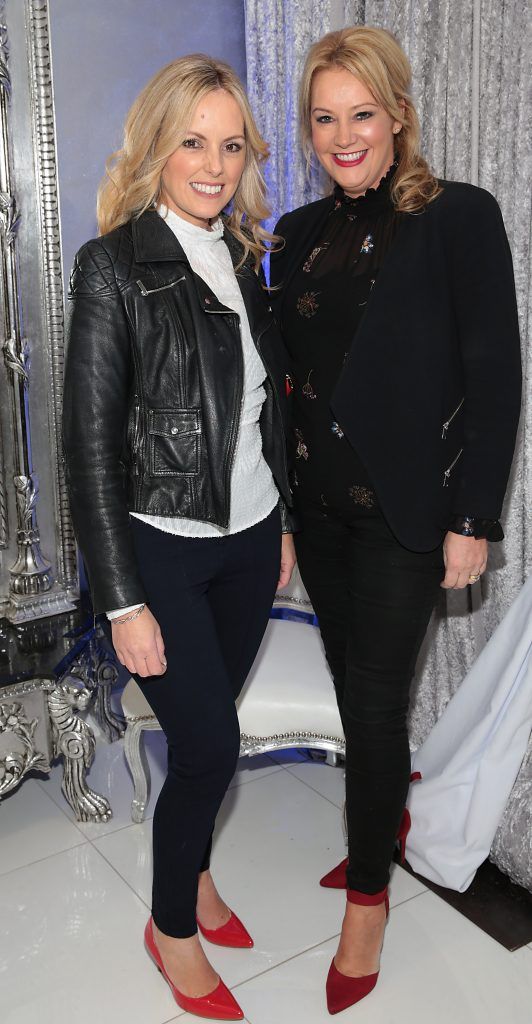 Jenny McCarthy and Jacqui Townsend at the launch of Beautique Beauty Studio in Fashion City, Ballymount, Dublin. Picture: Brian McEvoy