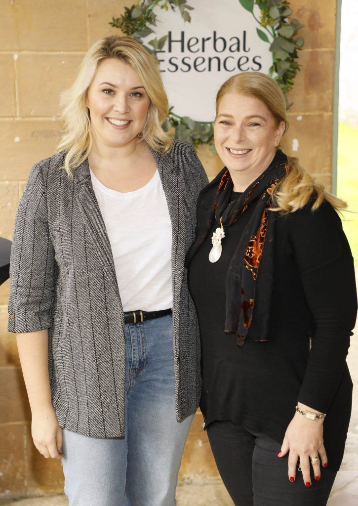 Amanda Wallace and Bernie Sheppard at the launch of the new Herbal Essence bio renew range held at The Walled Garden Marley Park-photo Kieran Harnett