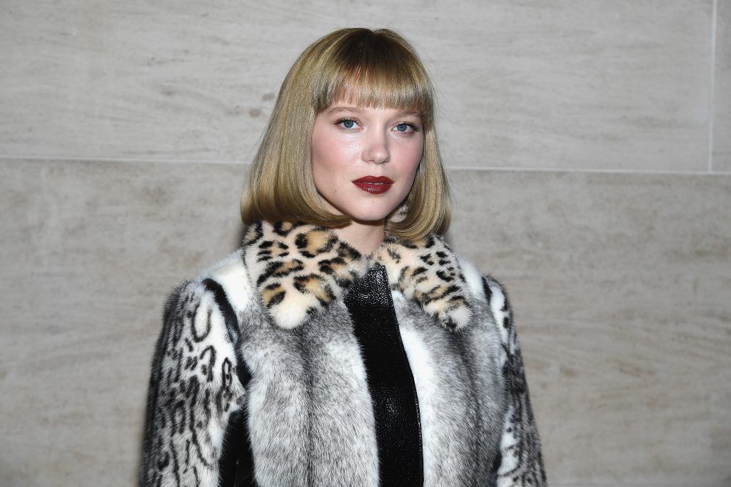 Lea Seydoux attends the Louis Vuitton show as part of the Paris Fashion Week Womenswear  Spring/Summer 2018 on October 3, 2017 in Paris, France.  (Photo by Pascal Le Segretain/Getty Images)