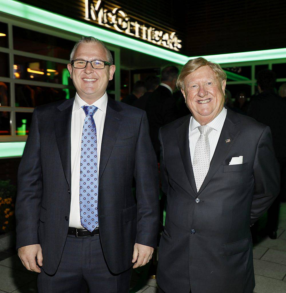 Denis and Jim McGettigan t the exclusive opening night of McGettigan's Dublin 9 in the new Bonnington Hotel (5th October 2017), hosted by Dennis McGettigan. Photo: Kieran Harnett