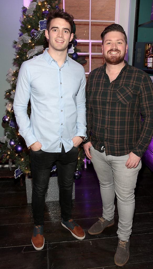 Peter Collins and Tomas Crosse at the Loop at Dublin and Cork Airports Joy of Giving Christmas Preview at Number 4 Parliament Street. Picture: Brian McEvoy