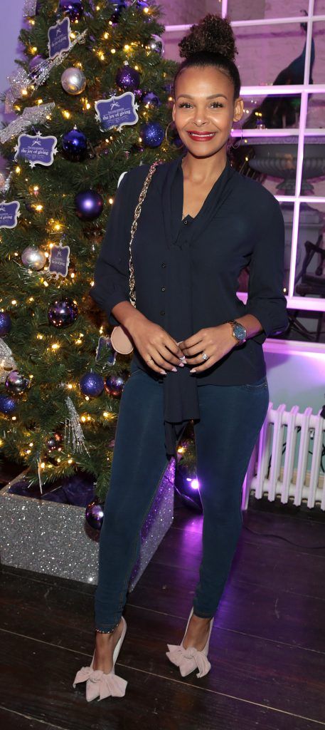 Samantha Mumba at the Loop at Dublin and Cork Airports Joy of Giving Christmas Preview at Number 4 Parliament Street. Picture: Brian McEvoy