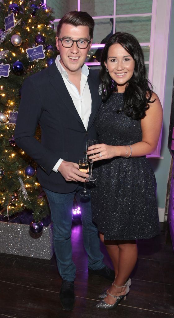 Matt Mackey and Anita Ross at the Loop at Dublin and Cork Airports Joy of Giving Christmas Preview at Number 4 Parliament Street. Picture: Brian McEvoy