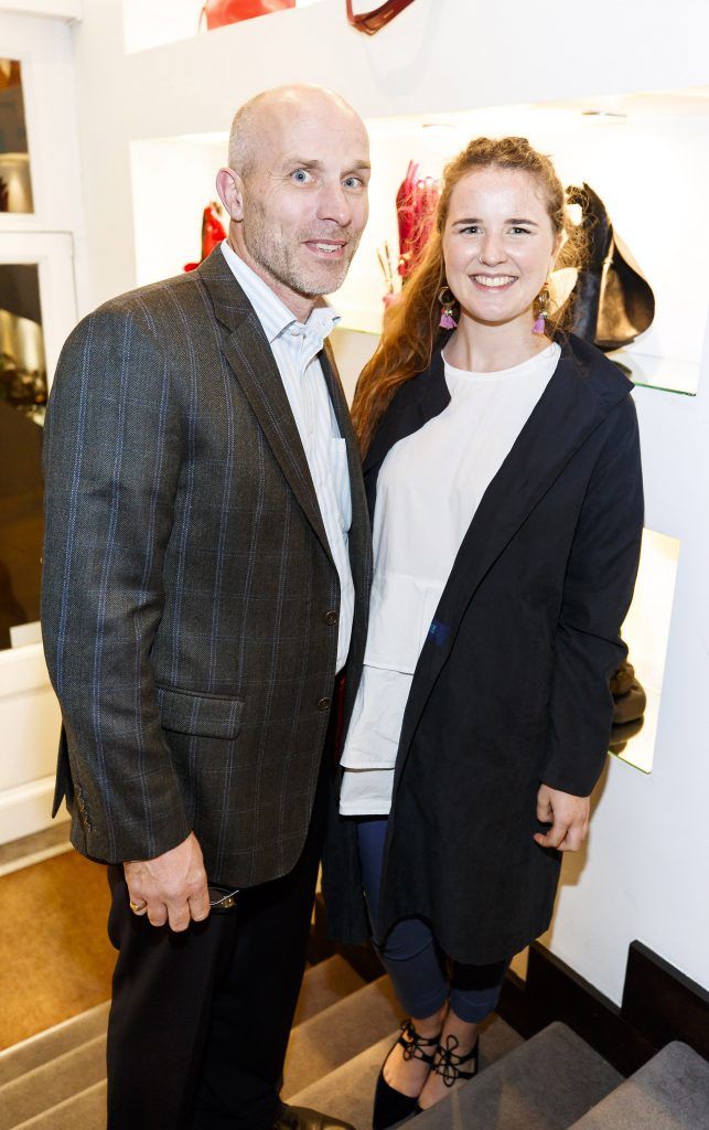 Dirk and Kirstin van der Flier pictured at the launch of Dublin-based designer and entrepreneur, Paula Rowan’s limited-edition range of silk and modal scarves featuring designs by Irish artist Mark P Cullen (5th October 2017). Picture Andres Poveda