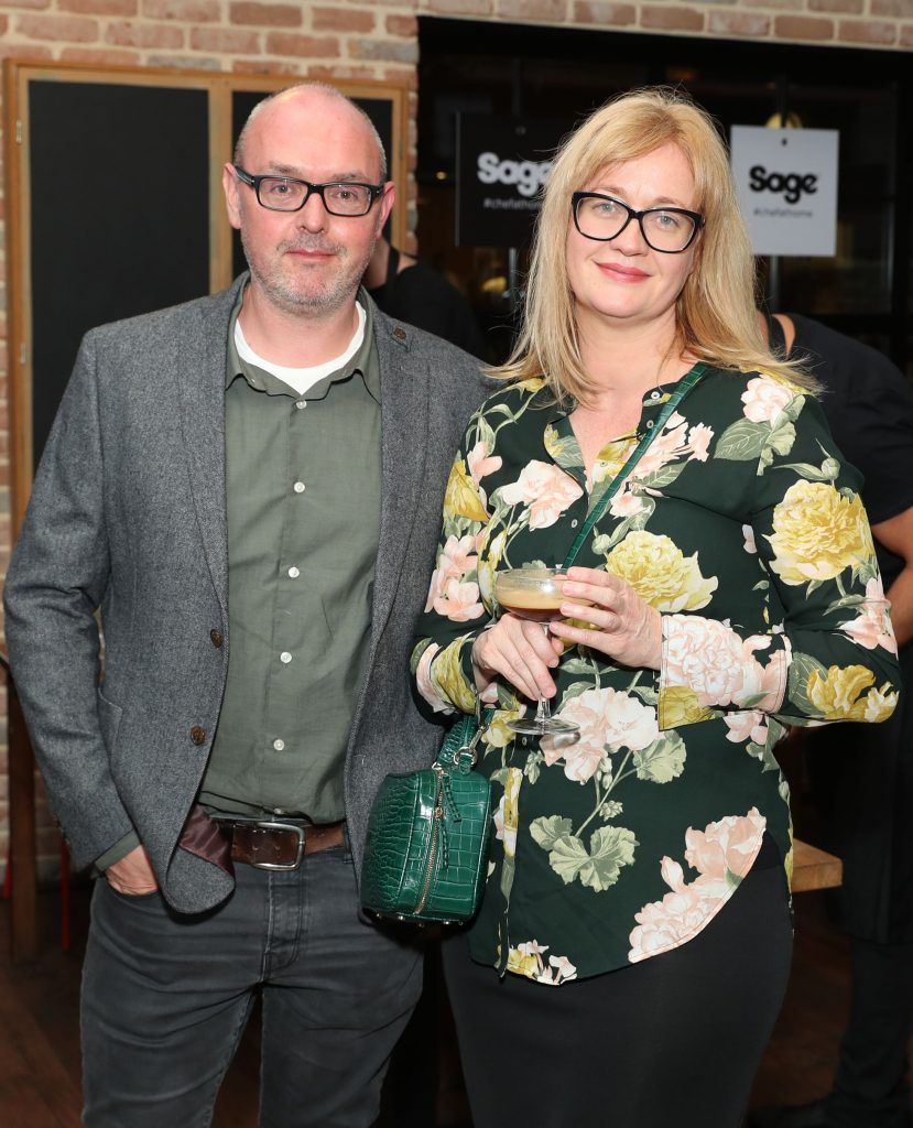 Stephen Myler and Philippa Gee pictured at the official Sage Appliances Launch Event in Ireland which took place in Two Fitfty Square, Rathmines (4th October 2017). Pic: Marc O'Sullivan