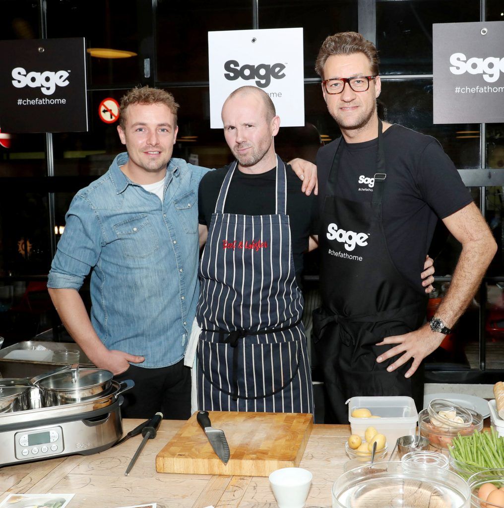 Adam McMenamin, Oliver Dunne and Federico Riezzo pictured at the official Sage Appliances Launch Event in Ireland which took place in Two Fitfty Square, Rathmines (4th October 2017). Pic: Marc O'Sullivan