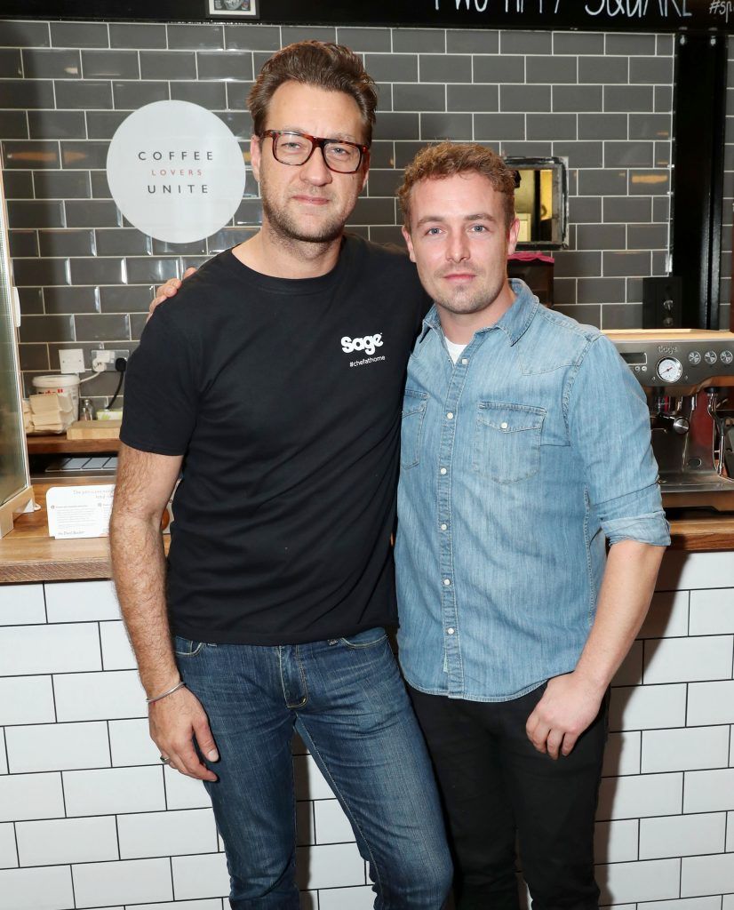 Federico Riezzo and Adam McMenamin pictured at the official Sage Appliances Launch Event in Ireland which took place in Two Fitfty Square, Rathmines (4th October 2017). Pic: Marc O'Sullivan