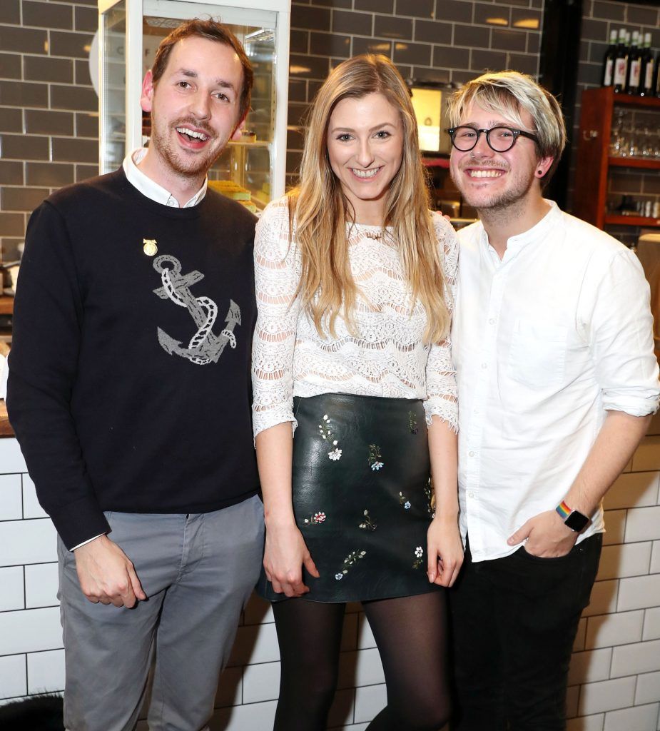 Patrick Hanlon Darina Coffey and Russell Alford pictured at the official Sage Appliances Launch Event in Ireland which took place in Two Fitfty Square, Rathmines (4th October 2017). Pic: Marc O'Sullivan