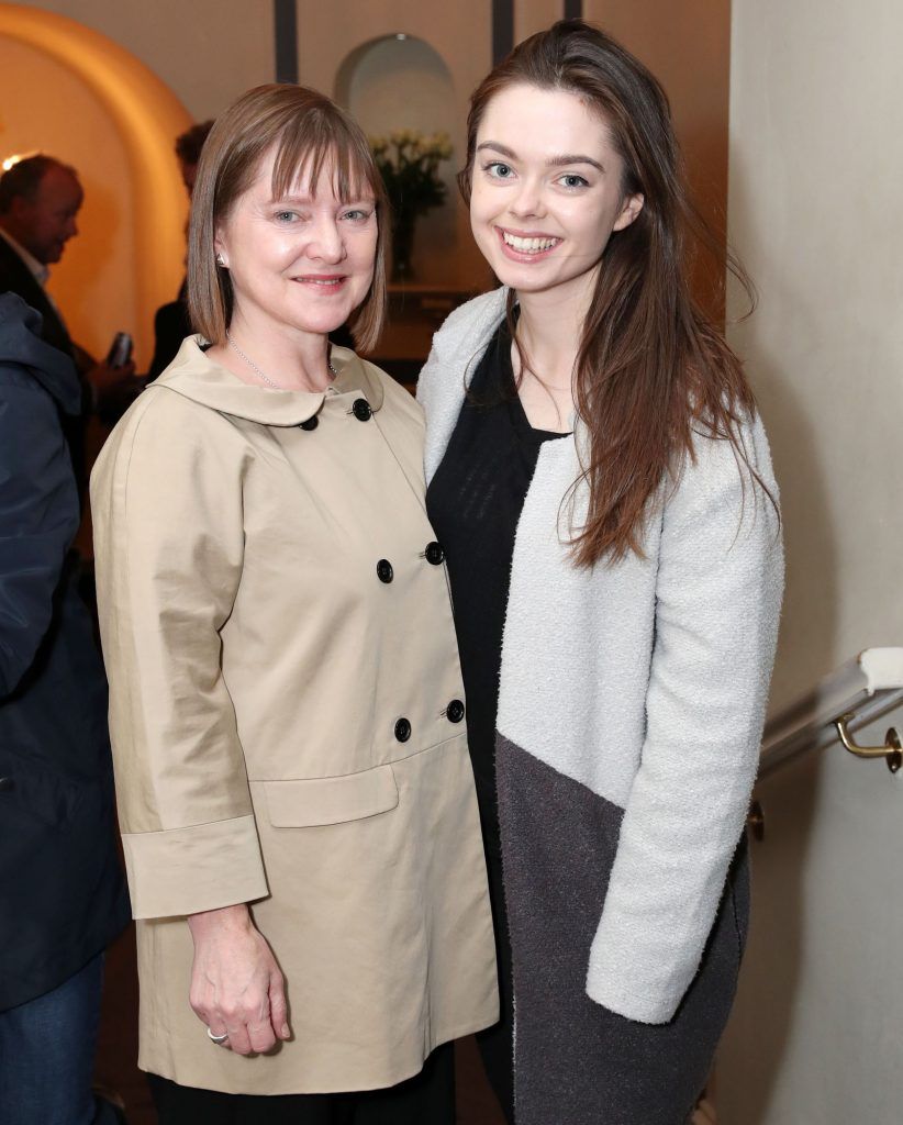 Anne Clarke and Eleanor White pictured at the Opening Night of Tribes at The Gate Theatre (9th October 2017). The production runs until 11th November. Pic: Marc O'Sullivan