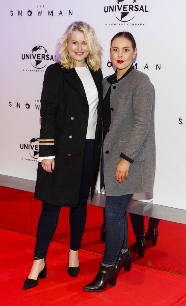 Lorna Weightman and Paula Sheery pictured at the Universal Pictures Irish premiere of The Snowman at Dublin's Light House Cinema (10th October 2017). Picture by Andres Poveda