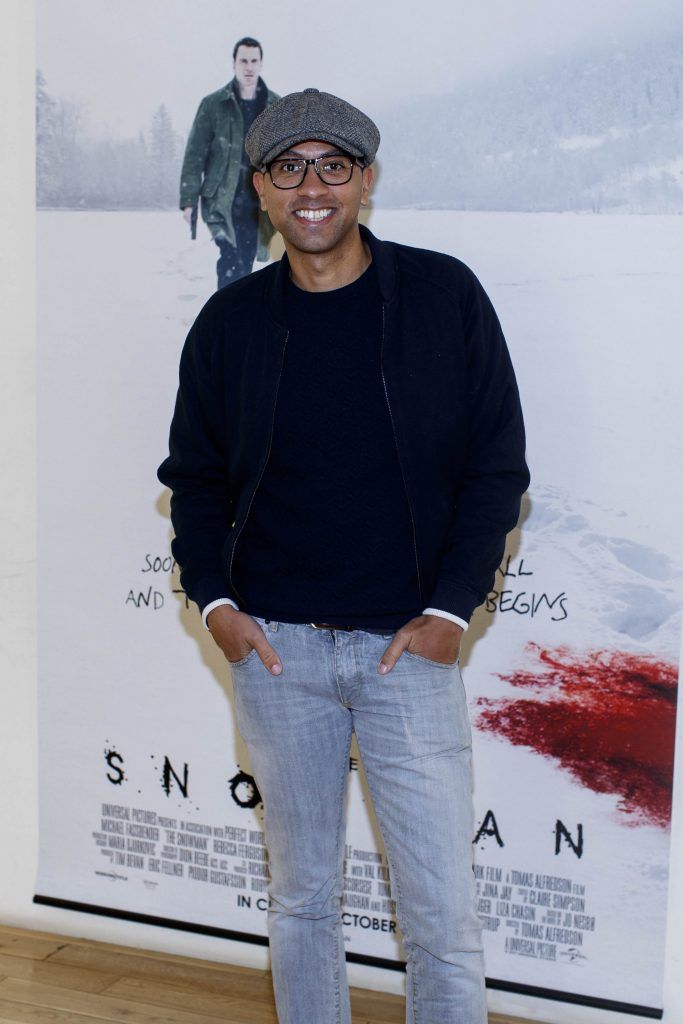 Sean Munsanje pictured at the Universal Pictures Irish premiere of The Snowman at Dublin's Light House Cinema (10th October 2017). Picture by Andres Poveda