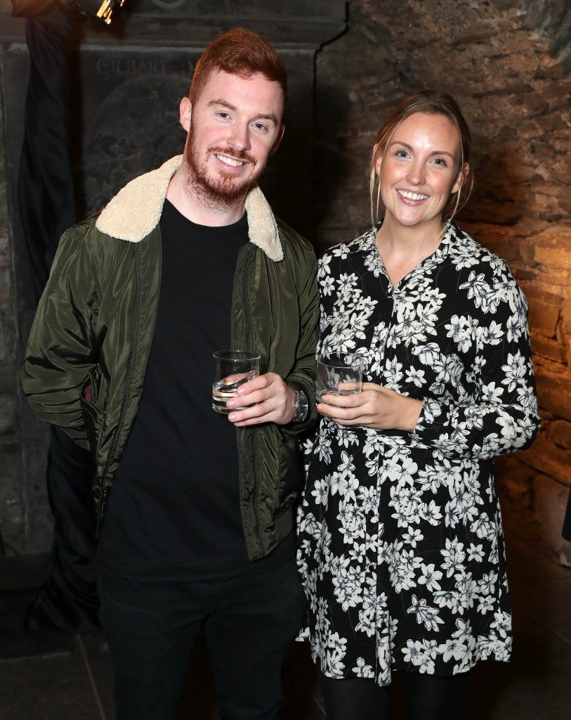 Karl Cummins and Niamh Ryan pictured at SuperValu's #WhiskeyExclusives event in The Crypt at Christchurch Cathedral on 11th October 2017. Guests got to enjoy a selection of Premium Irish Whiskey. Pic: Marc O'Sullivan