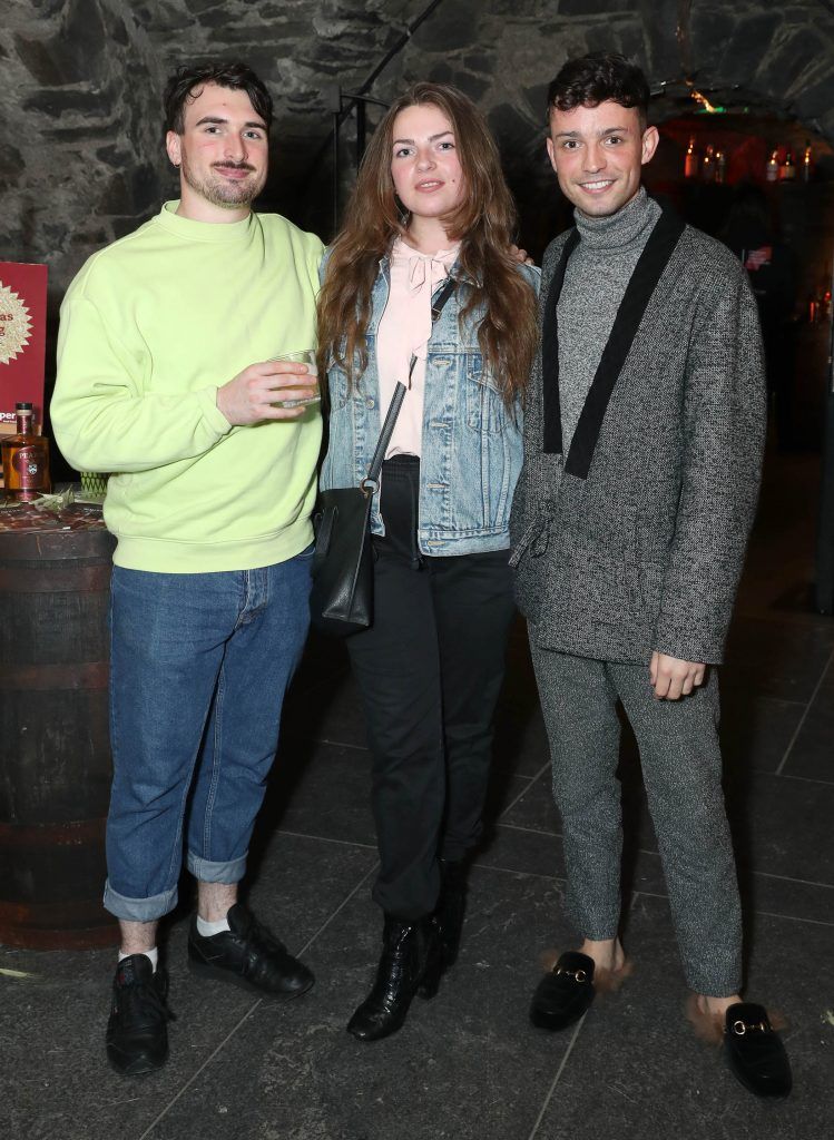 William Murray, Edel Brady and James Kavanagh pictured at SuperValu's #WhiskeyExclusives event in The Crypt at Christchurch Cathedral on 11th October 2017. Guests got to enjoy a selection of Premium Irish Whiskey. Pic: Marc O'Sullivan