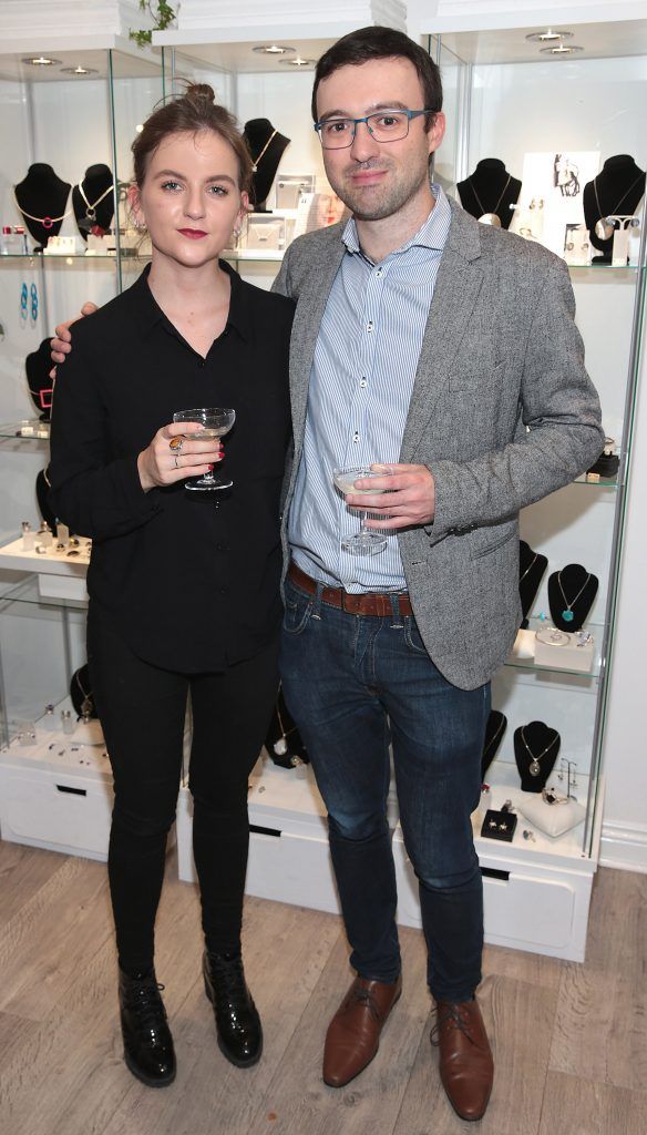 Caoimhe Sweeney and Daryl Bolger pictured at the launch of The Collective Jewellery store at No.24 on Drury Street, Dublin. Picture: Brian McEvoy