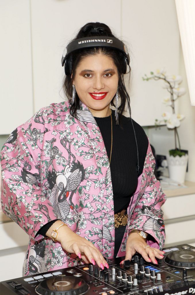 DJ Tara Stewart at the Missguided Babe Power perfume launch in The Penthouse Suite, The Morgan Hotel-photo Kieran Harnett