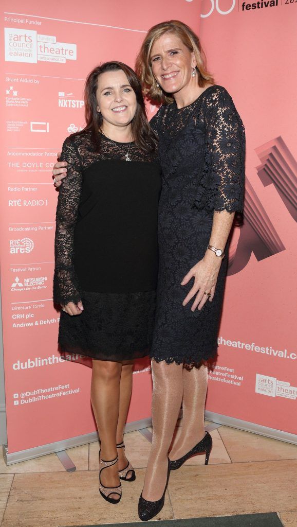 Michelle Cullen and Eithne Harley at the Dublin Theatre Festival Gala night at The Westbury Hotel, Dublin. Photo: Brian McEvoy Photography