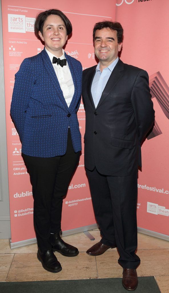 Kate Ferris and Donal Shiels at the Dublin Theatre Festival Gala night at The Westbury Hotel, Dublin. Photo: Brian McEvoy Photography