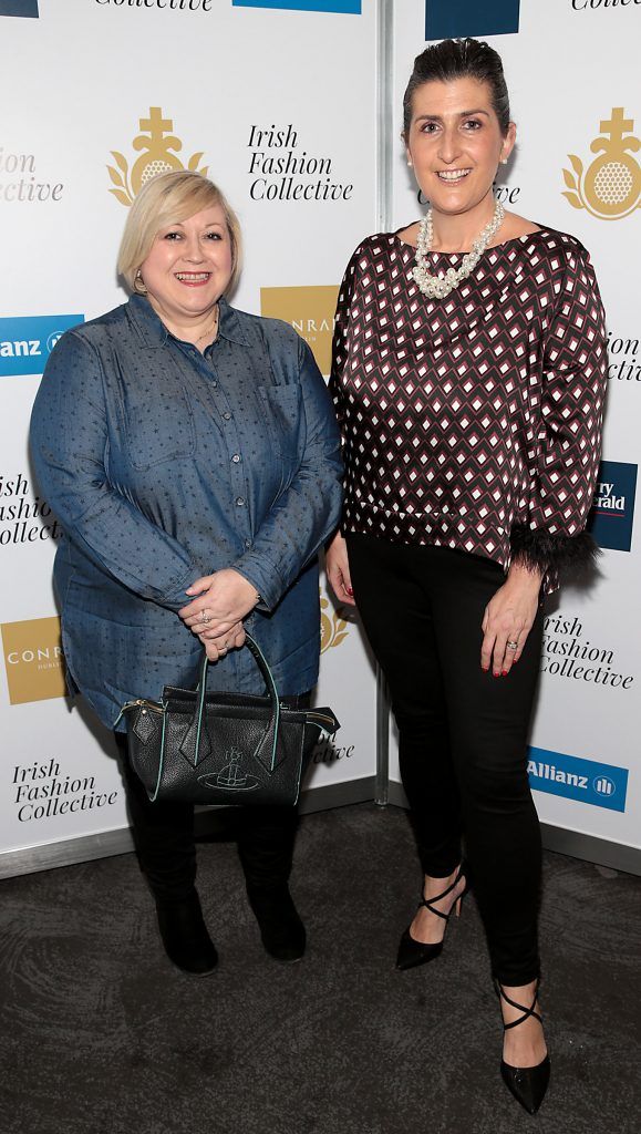 Carmel Breheney and Charlotte Doyle at the Irish Fashion Collective hosted by Conrad Dublin (in association with Allianz) at The Conrad Hotel in Earlsfort Terrace, Dublin. Picture: Brian McEvoy