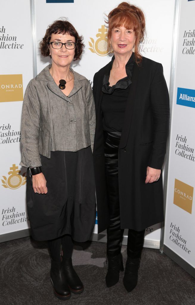 Mary Kavanagh and Margaret Dooley at the Irish Fashion Collective hosted by Conrad Dublin (in association with Allianz) at The Conrad Hotel in Earlsfort Terrace, Dublin. Picture: Brian McEvoy