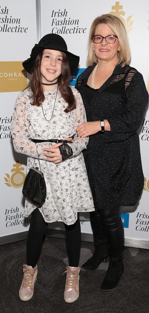 Freya Mangan and Stephanie Mangan at the Irish Fashion Collective hosted by Conrad Dublin (in association with Allianz) at The Conrad Hotel in Earlsfort Terrace, Dublin. Picture: Brian McEvoy