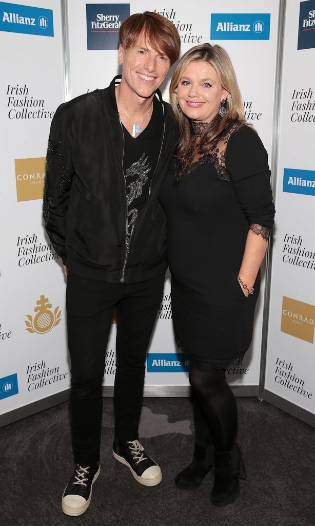 Don O Neill and Deborah Veale at the Irish Fashion Collective hosted by Conrad Dublin (in association with Allianz) at The Conrad Hotel in Earlsfort Terrace, Dublin. Picture: Brian McEvoy