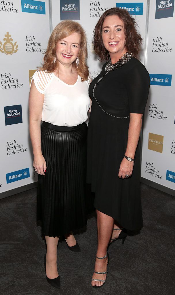 Joanne Geary and Siobhan Grant at the Irish Fashion Collective hosted by Conrad Dublin (in association with Allianz) at The Conrad Hotel in Earlsfort Terrace, Dublin. Picture: Brian McEvoy