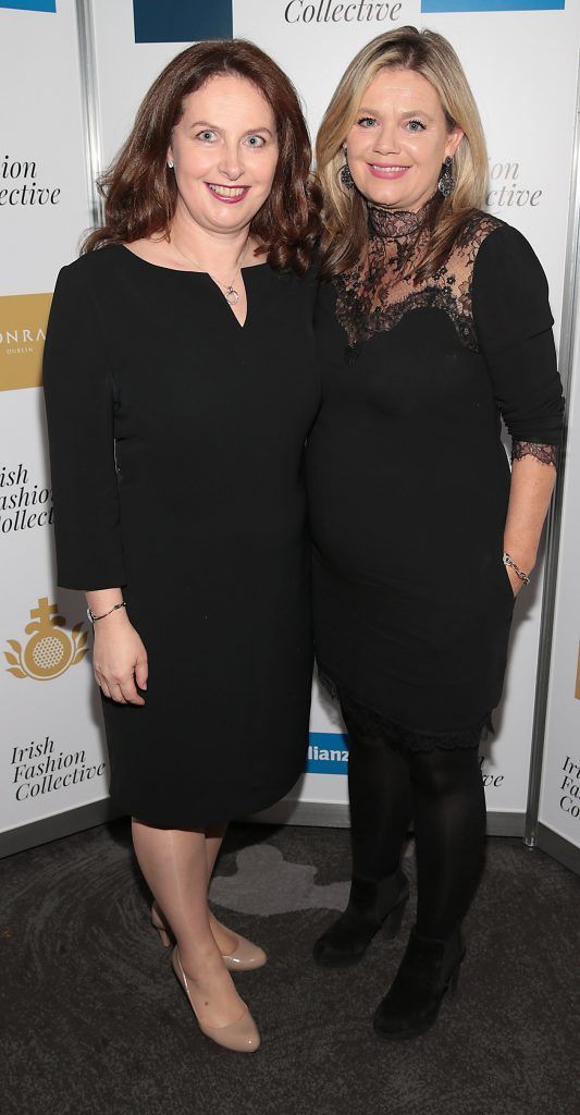 Corah Caples and Deborah Veale at the Irish Fashion Collective hosted by Conrad Dublin (in association with Allianz) at The Conrad Hotel in Earlsfort Terrace, Dublin. Picture: Brian McEvoy