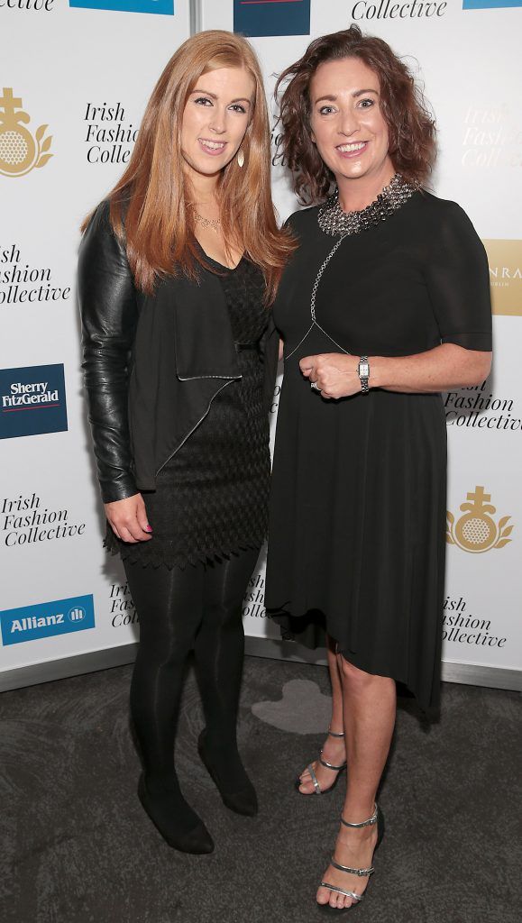 Ciara Hynes and Siobhan Grant at the Irish Fashion Collective hosted by Conrad Dublin (in association with Allianz) at The Conrad Hotel in Earlsfort Terrace, Dublin. Picture: Brian McEvoy