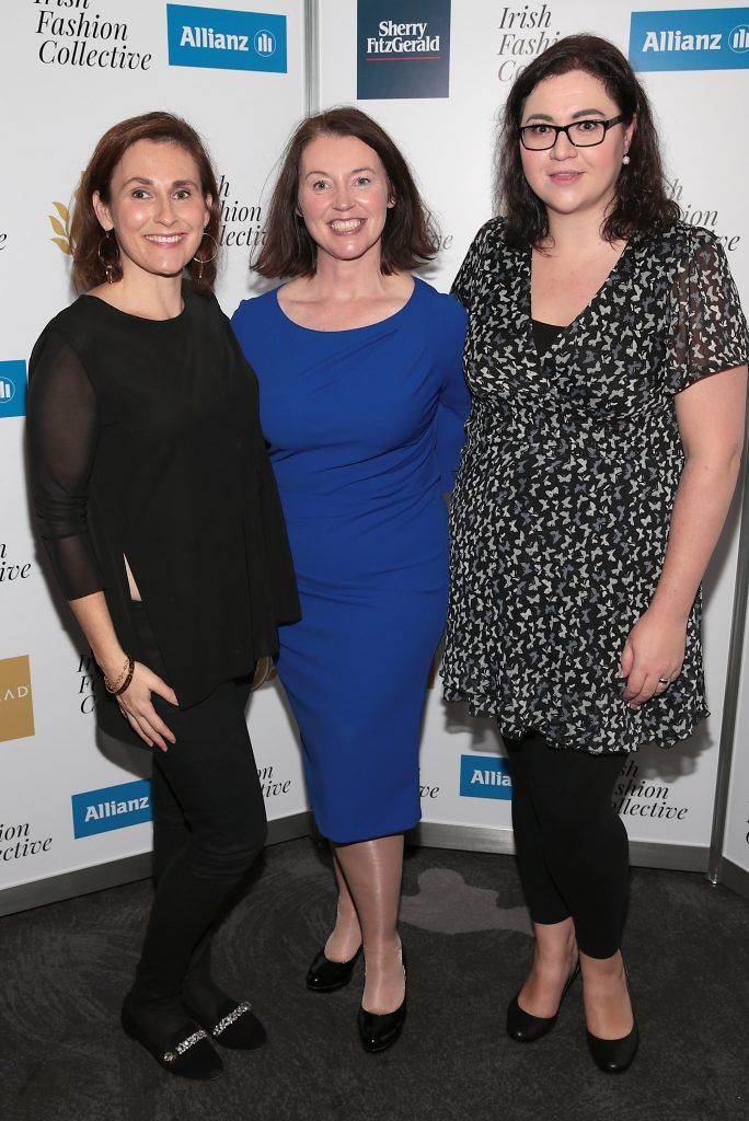 Lorna Kelly, Alice O Malley and Elisabth MacKay at the Irish Fashion Collective hosted by Conrad Dublin (in association with Allianz) at The Conrad Hotel in Earlsfort Terrace, Dublin. Picture: Brian McEvoy