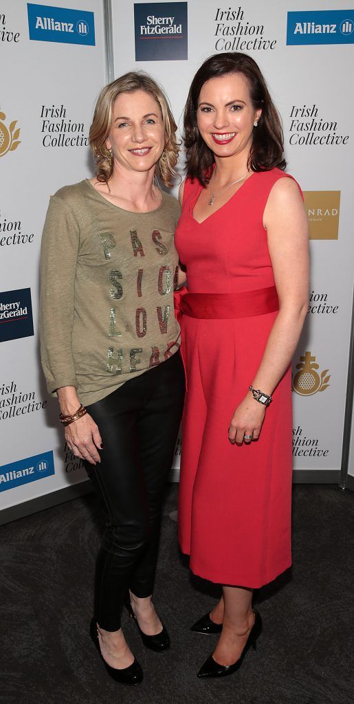 Fiona O Gorman and Yvonne Hourigan at the Irish Fashion Collective hosted by Conrad Dublin (in association with Allianz) at The Conrad Hotel in Earlsfort Terrace, Dublin. Picture: Brian McEvoy