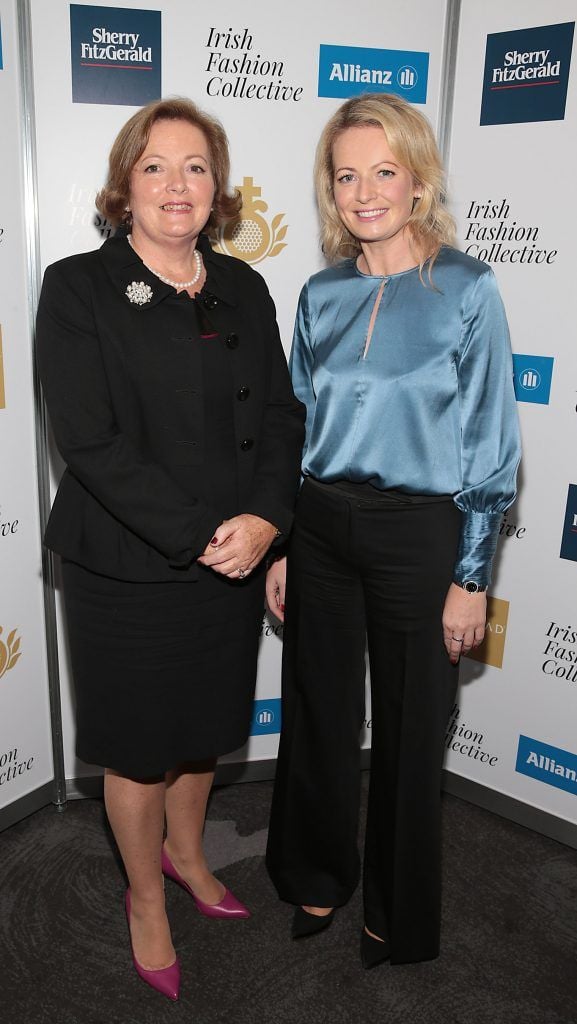 Eilish Sparrow and Sharon Sparrow at the Irish Fashion Collective hosted by Conrad Dublin (in association with Allianz) at The Conrad Hotel in Earlsfort Terrace, Dublin. Picture: Brian McEvoy