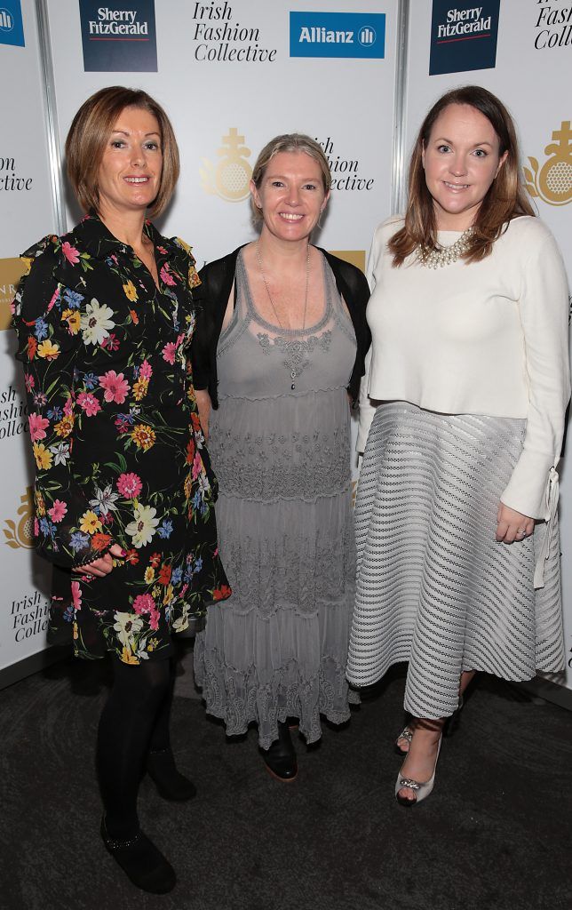 Sinead Penrose, Deirdre Connaughton and Alice Flynn at the Irish Fashion Collective hosted by Conrad Dublin (in association with Allianz) at The Conrad Hotel in Earlsfort Terrace, Dublin. Picture: Brian McEvoy