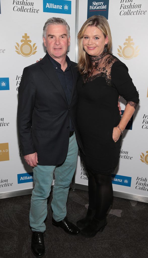 Charlie Hanrahan and Deborah Veale at the Irish Fashion Collective hosted by Conrad Dublin (in association with Allianz) at The Conrad Hotel in Earlsfort Terrace, Dublin. Picture: Brian McEvoy