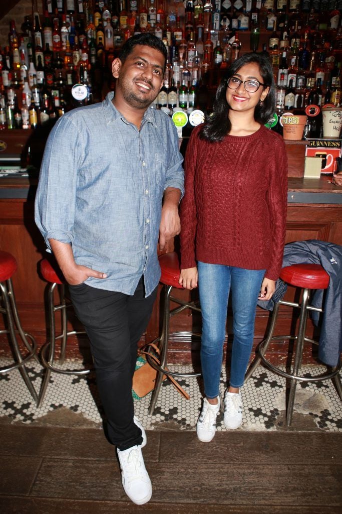 Aishwarya Sivaraman and Sreenath Mancharan at the Irish Cocktail Fest at East Side Tavern (14th October 2017). 32 counties took part in this year's Irish Cocktail Fest with over 70 venues showcasing Irish spirits in all their creations.