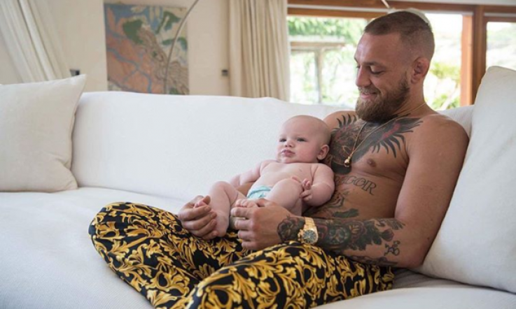 Conor McGregor Jr obviously wore a little suit to his Christening