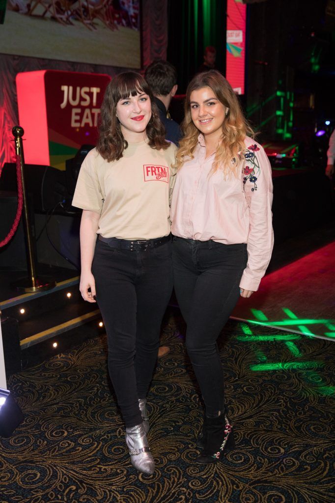 Rachel Farrell and Katie Gallagher at the fourth annual Just Eat National Takeaway Awards (17th October 2017). Pic: Naoise Culhane