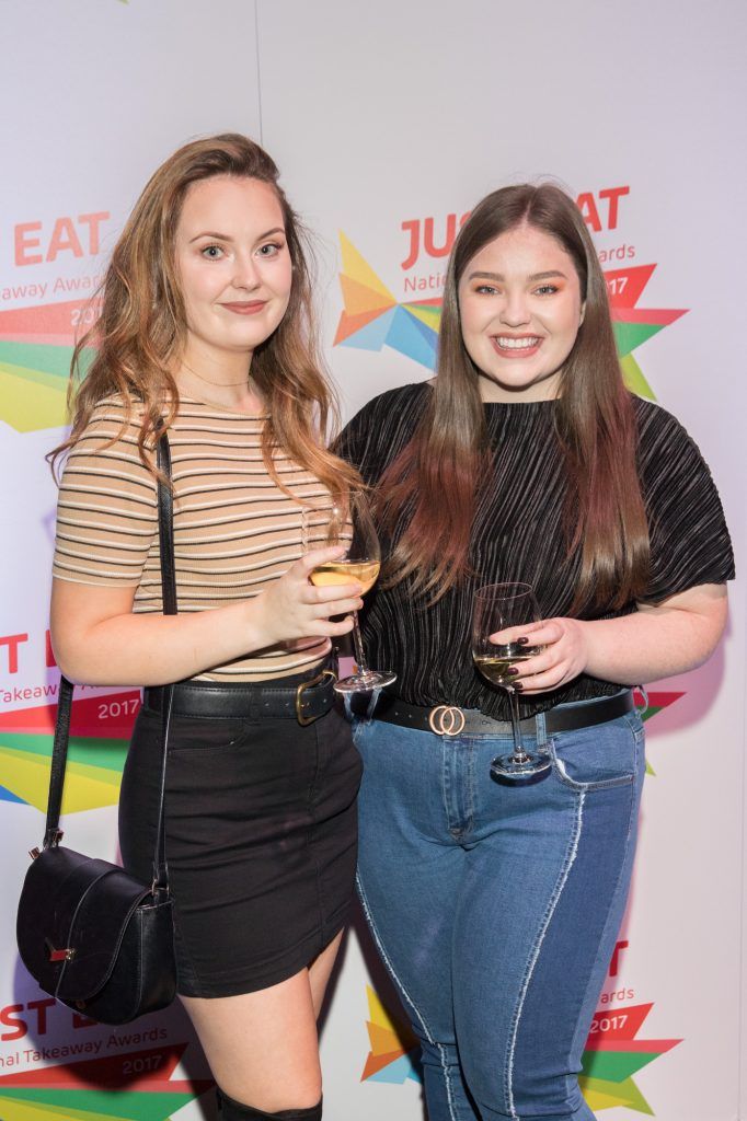 Michelle Daly and Lizzy Dempsey at the fourth annual Just Eat National Takeaway Awards (17th October 2017). Pic: Naoise Culhane