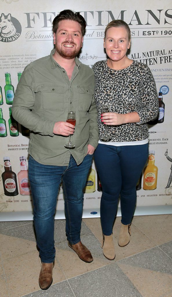 Thomas Crosse and Caitriona O Connor pictured at the Fentimans Botanical Cocktail Experience at Opium Rooms, Dublin. Picture: Brian McEvoy