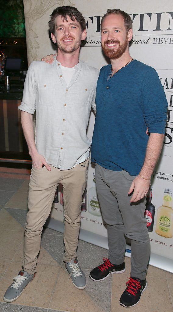 Sean Whelan and Douglas Taylor pictured at the Fentimans Botanical Cocktail Experience at Opium Rooms, Dublin. Picture: Brian McEvoy